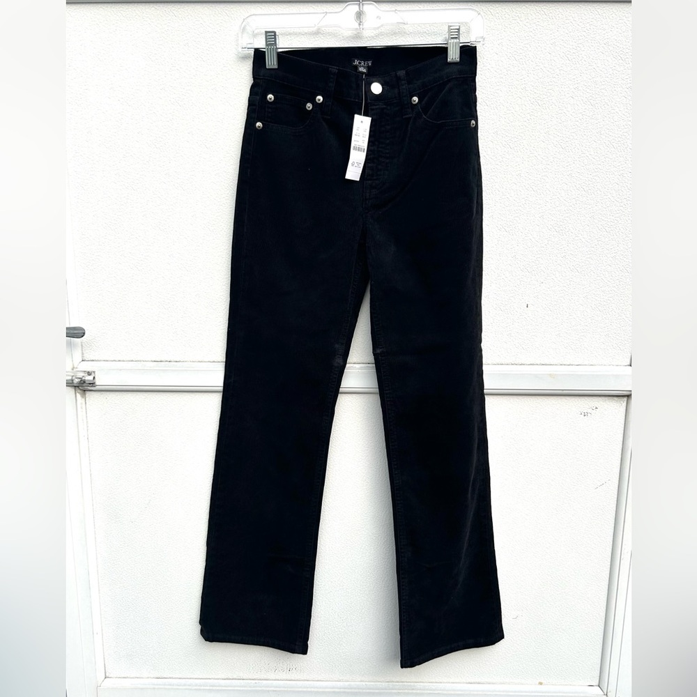 J crew corduroy pants WOMENS 23 black jean straight leg casual classic stretch